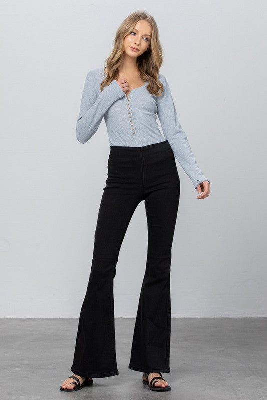 Mid-Rise Banded Wider Flare Jeans | Modern Boutique Fashion