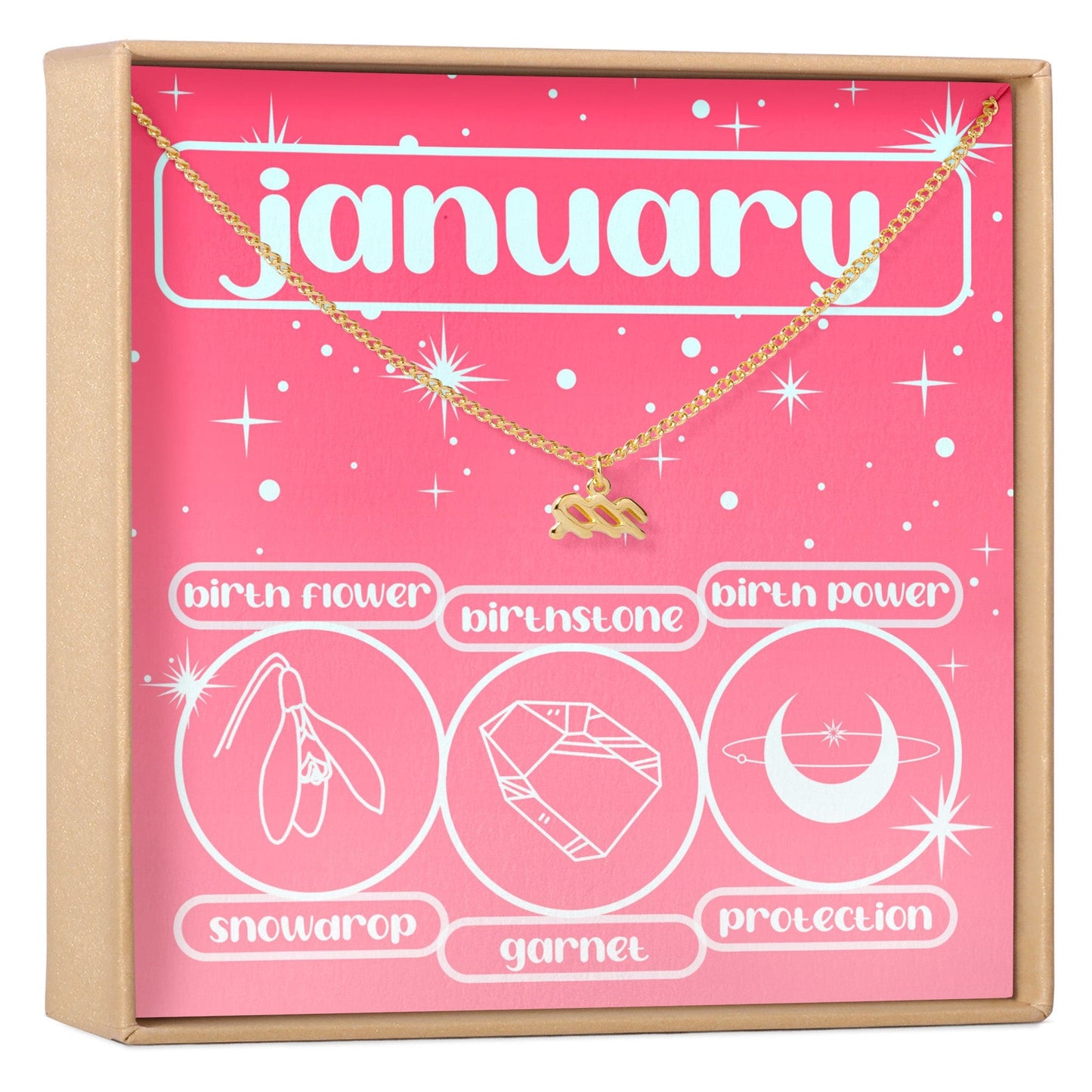 January Birthday Necklace, Multiple Styles Necklace