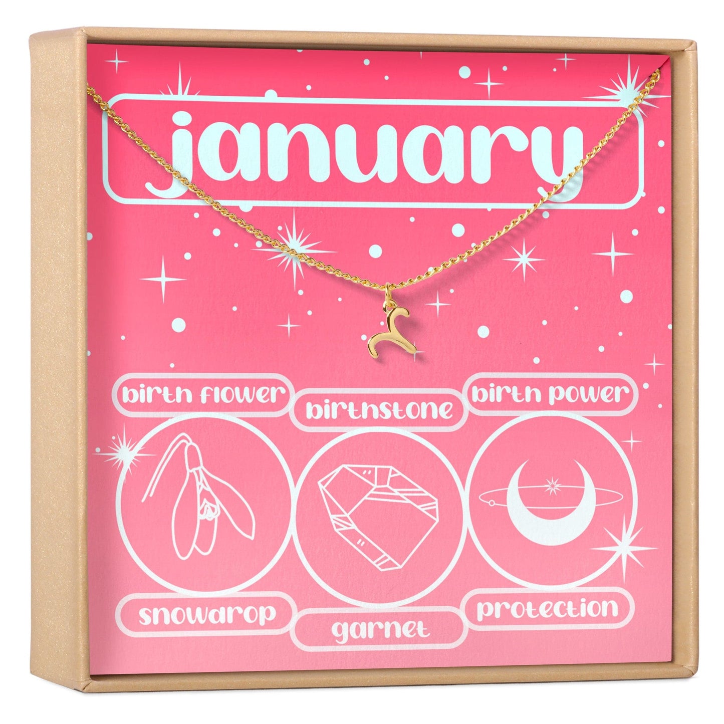 January Birthday Necklace, Multiple Styles Necklace