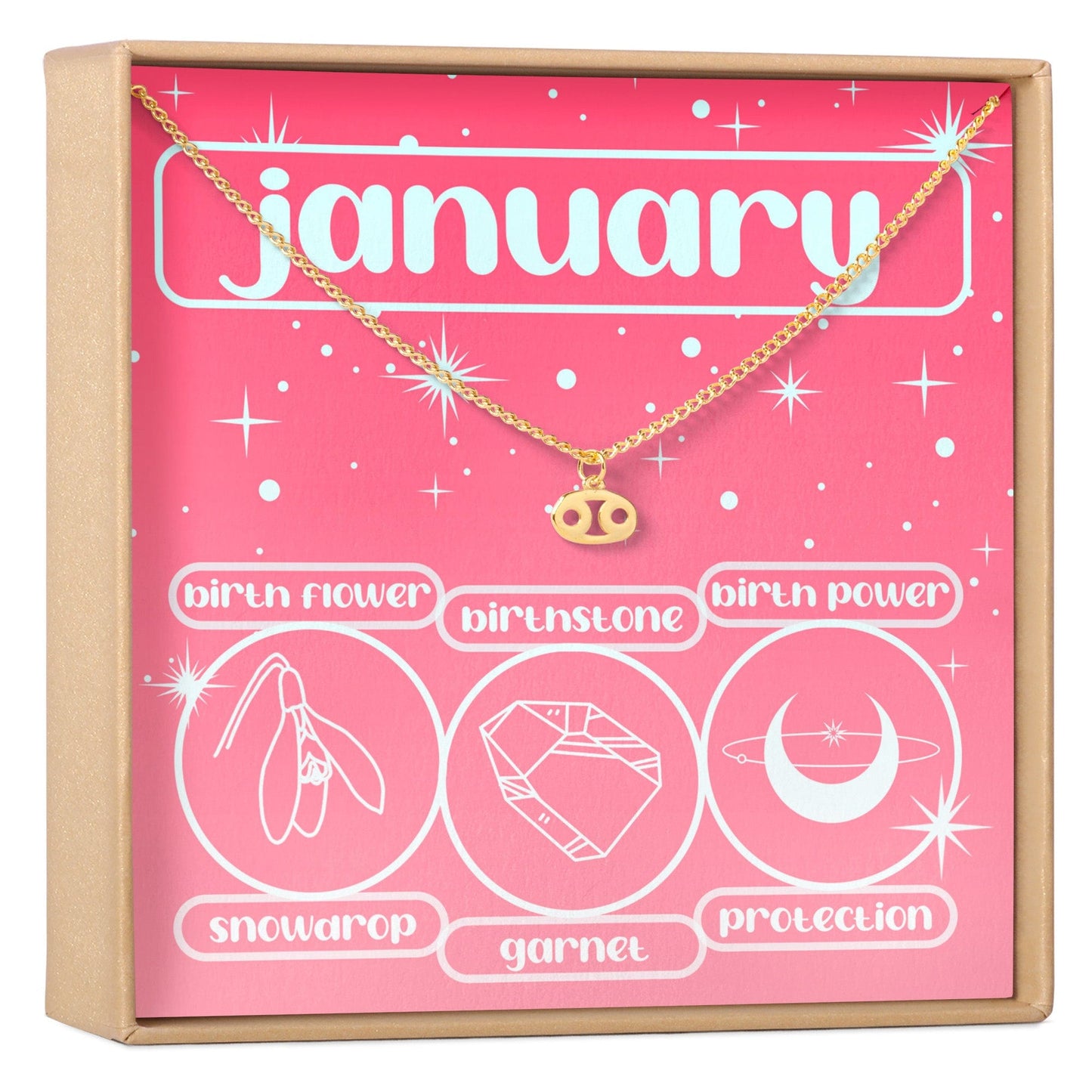 January Birthday Necklace, Multiple Styles Necklace