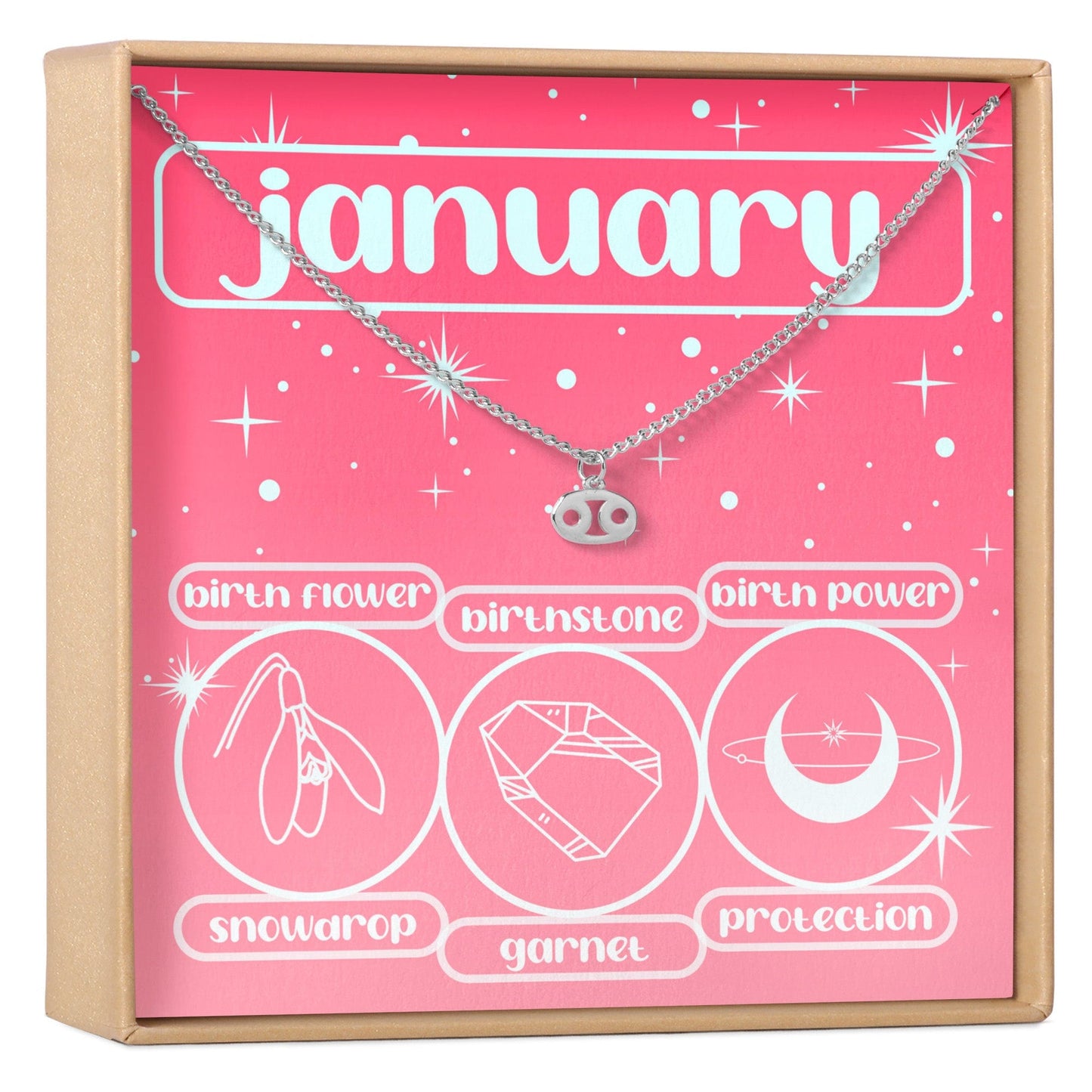 January Birthday Necklace, Multiple Styles Necklace