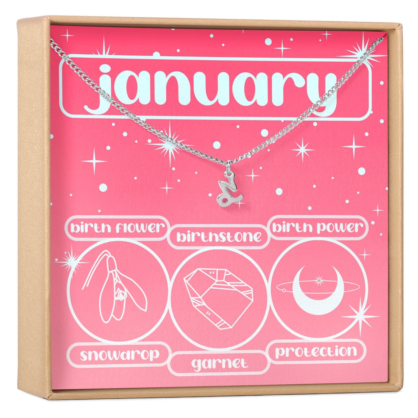 January Birthday Necklace, Multiple Styles Necklace