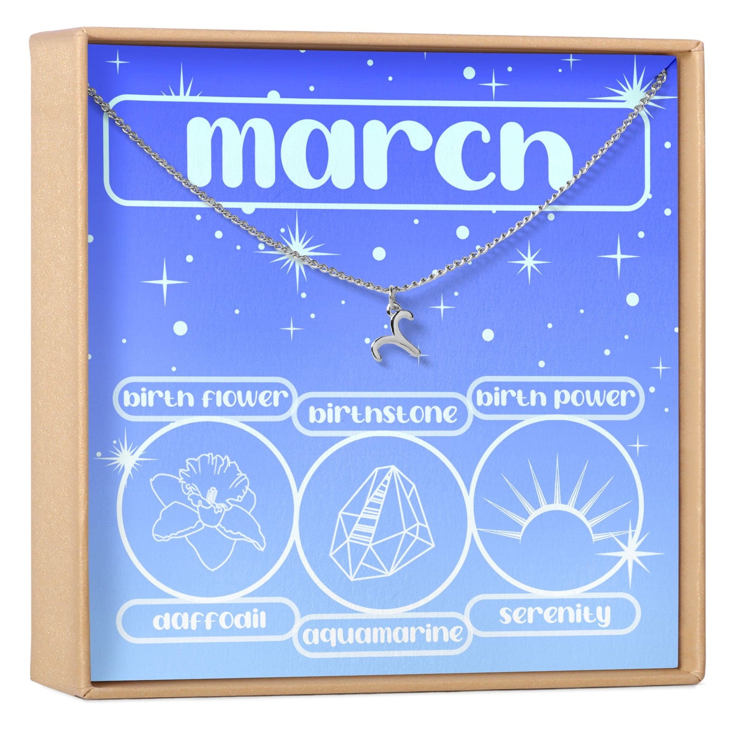 March Birthday Necklace, Multiple Styles Necklace