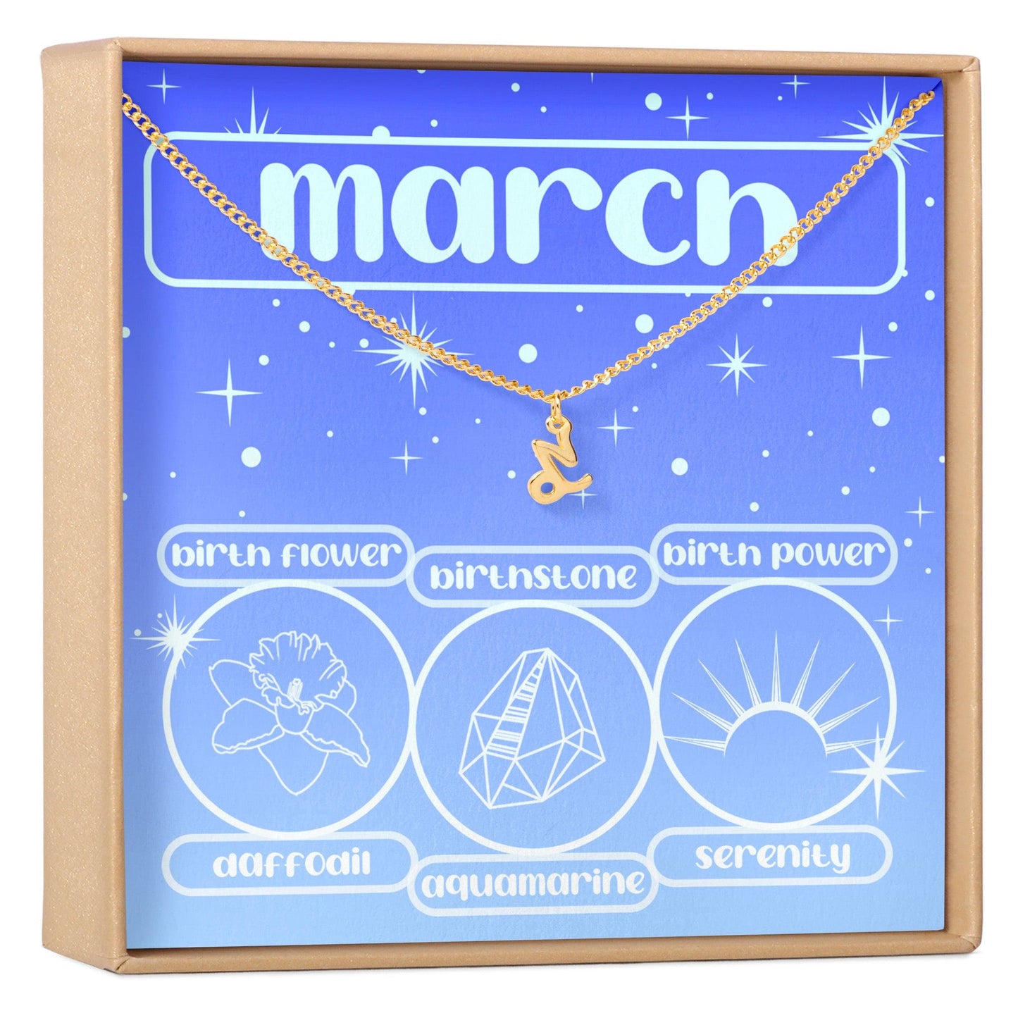 March Birthday Necklace, Multiple Styles Necklace