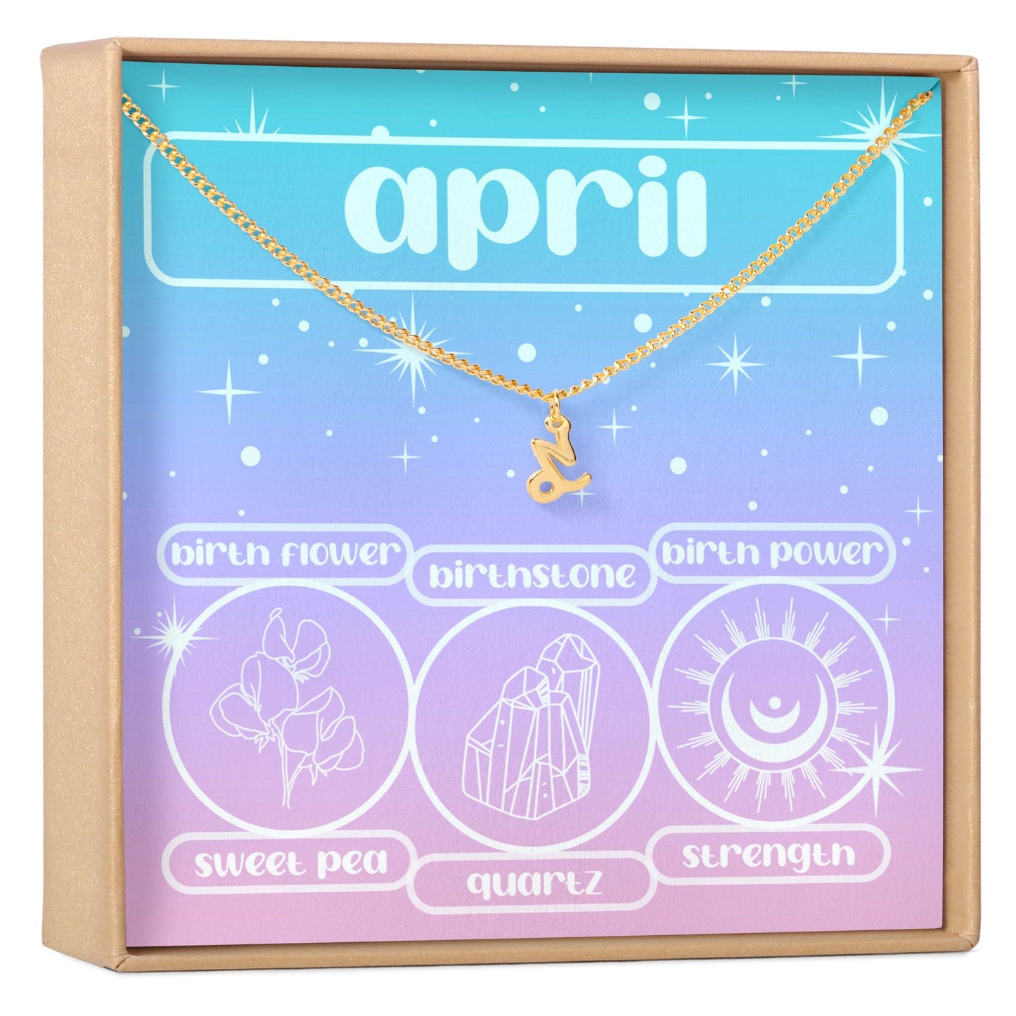 April Birthday Necklace, Multiple Styles Necklace