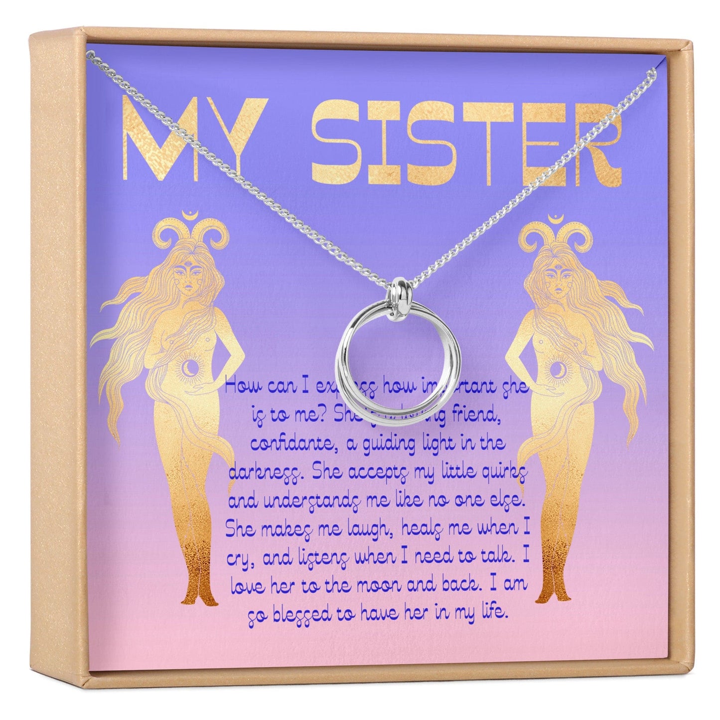 Sister Christmas  - Heartfelt Card & Jewelry Gift Set