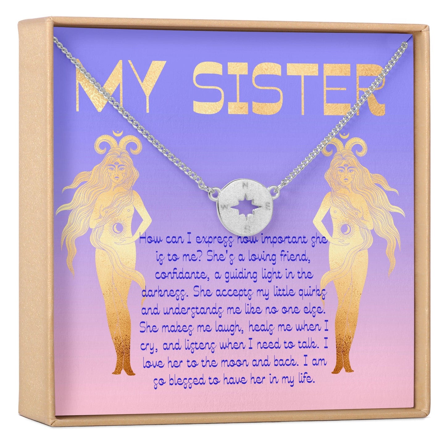 Sister Christmas  - Heartfelt Card & Jewelry Gift Set
