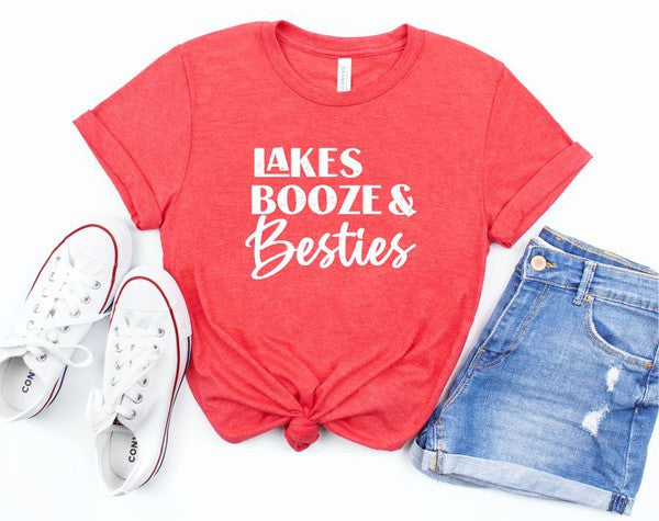 Lakes Booze and Besties Graphic Tee