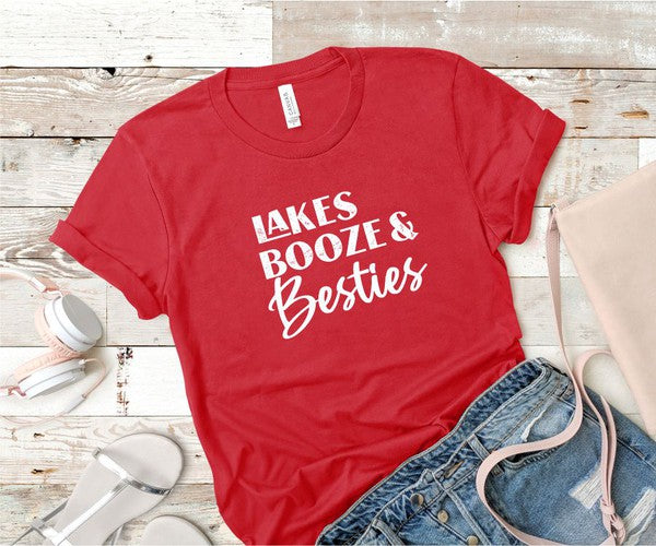 Lakes Booze and Besties Graphic Tee