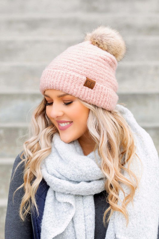 Cc Ultra Soft Fur Pom Beanie | Modern Boutique Fashion