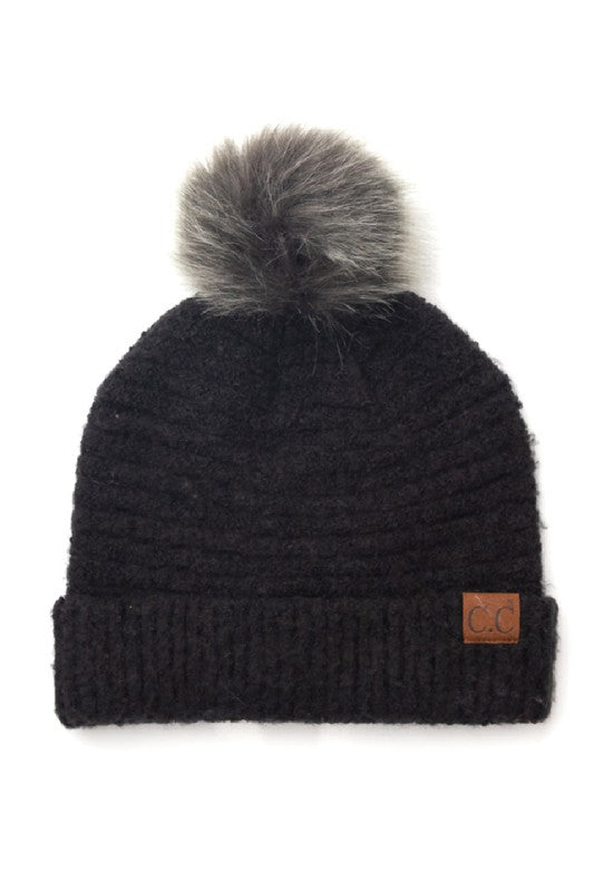 Cc Ultra Soft Fur Pom Beanie | Modern Boutique Fashion