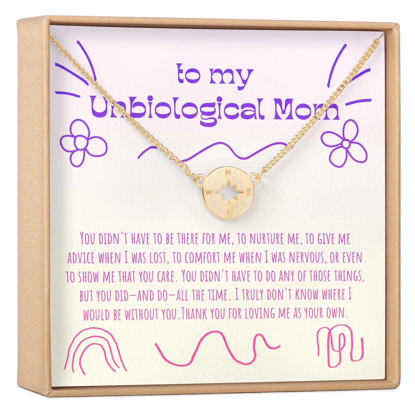 Unbiological Mom Necklace, Multiple Styles