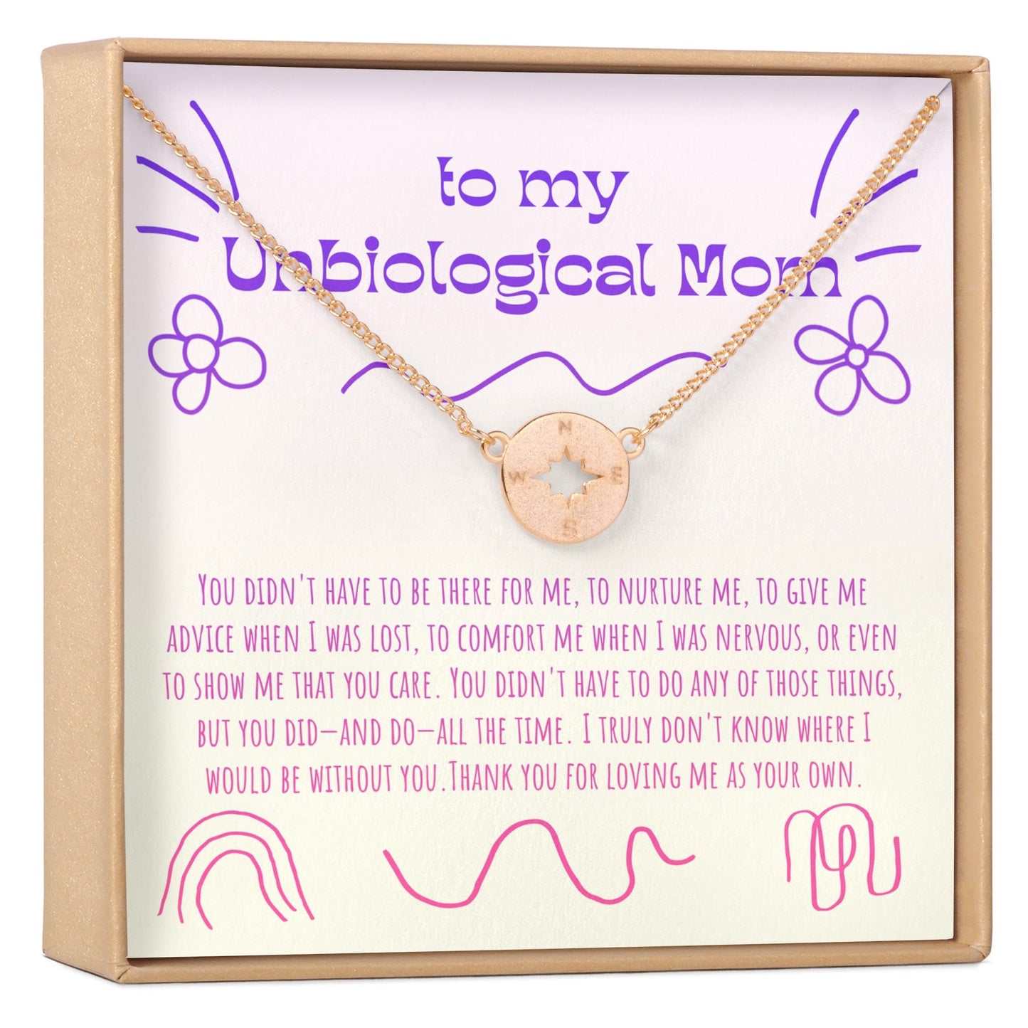 Unbiological Mom Necklace, Multiple Styles