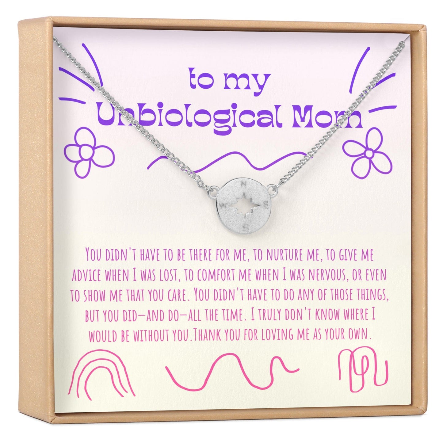 Unbiological Mom Necklace, Multiple Styles