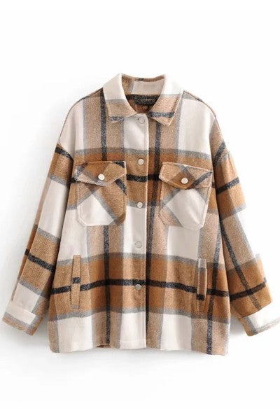 PLAID FLANNEL JACKET | MODERN EMPORIUM - Modern Emporium Boutique