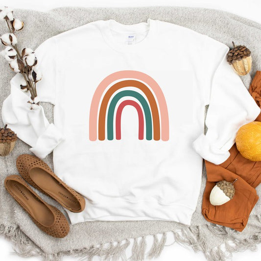 Fall Rainbow Graphic Sweatshirt