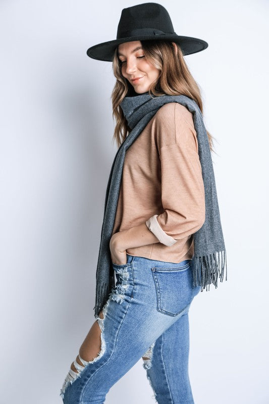 CASHMERE FEEL WINTER LONG SCARF