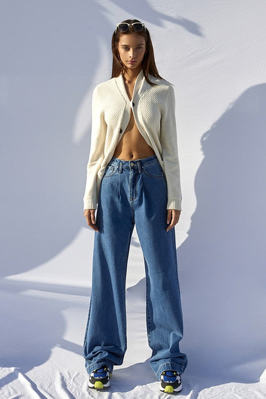 High Rise Wide Leg Jeans | Modern Boutique Fashion