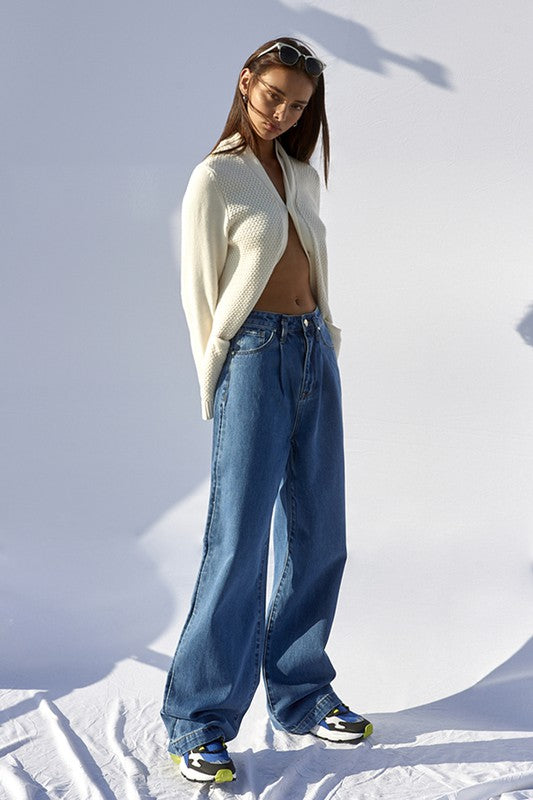 High Rise Wide Leg Jeans | Modern Boutique Fashion