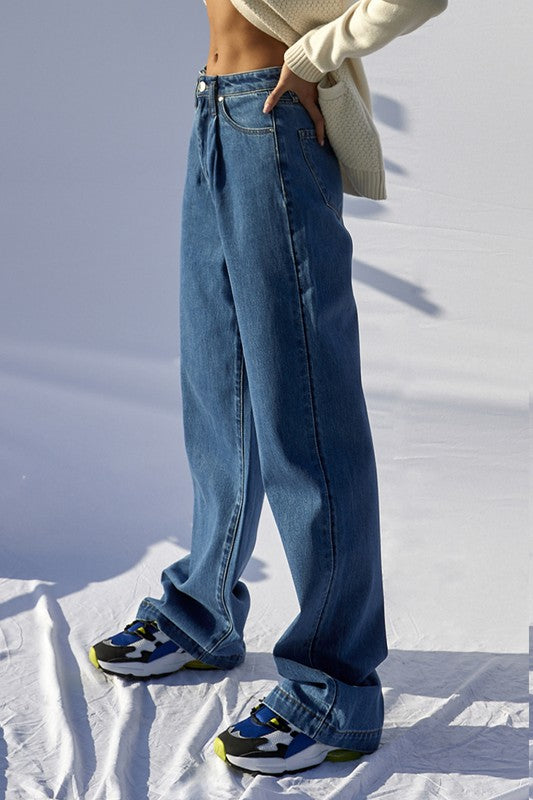 High Rise Wide Leg Jeans | Modern Boutique Fashion
