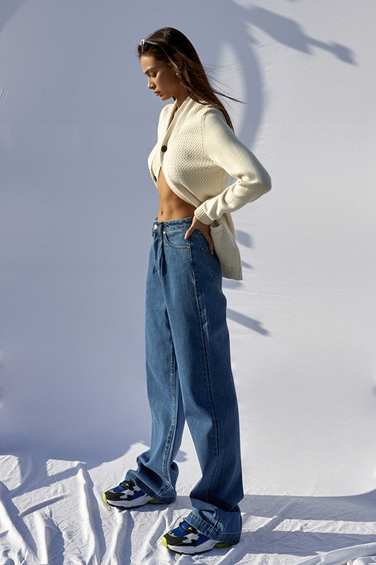 High Rise Wide Leg Jeans | Modern Boutique Fashion