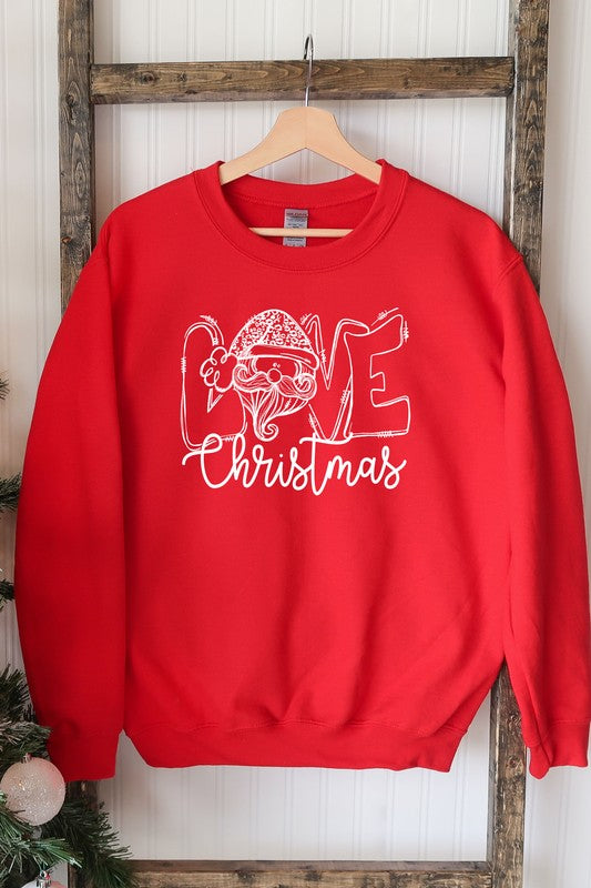 Love Christmas Santa Holiday Sweatshirt