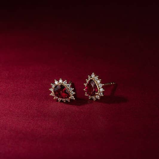 Royal Ruby Stud Earring