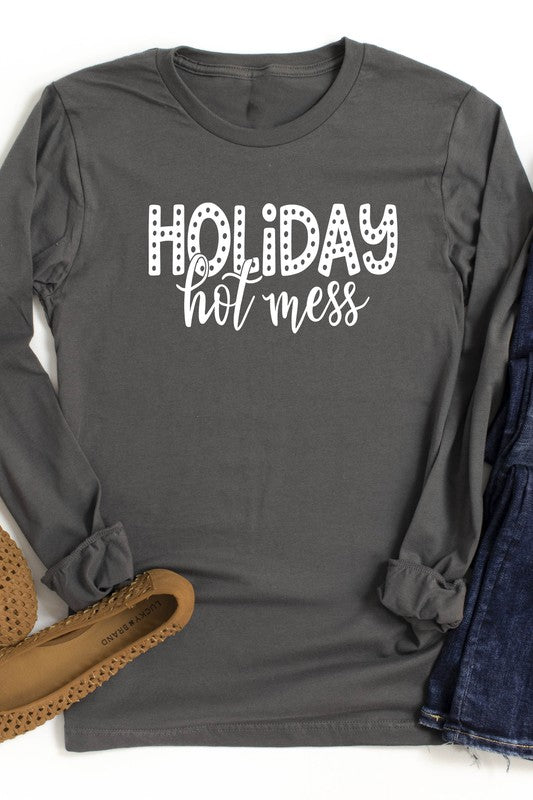 Holiday Hot Mess Long Sleeves Top