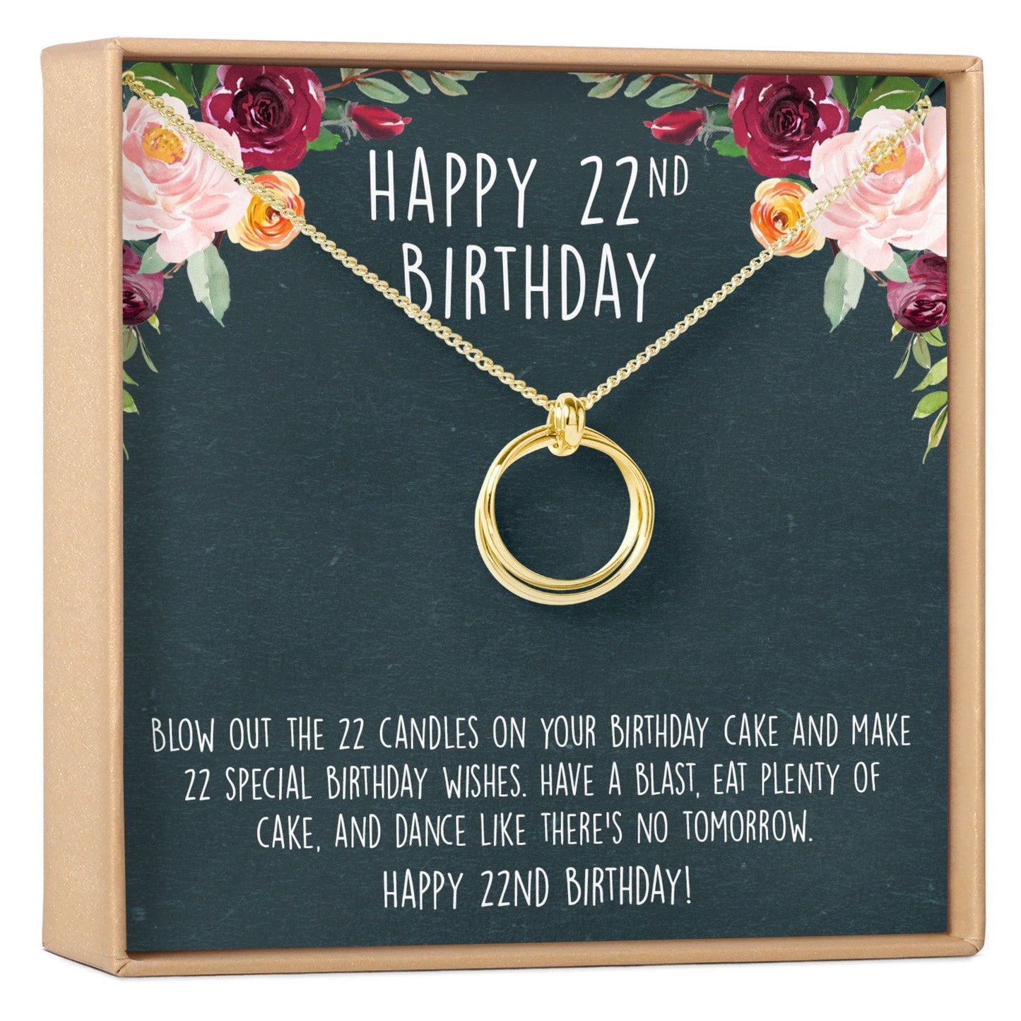 22nd Birthday Necklace, Multiple Styles