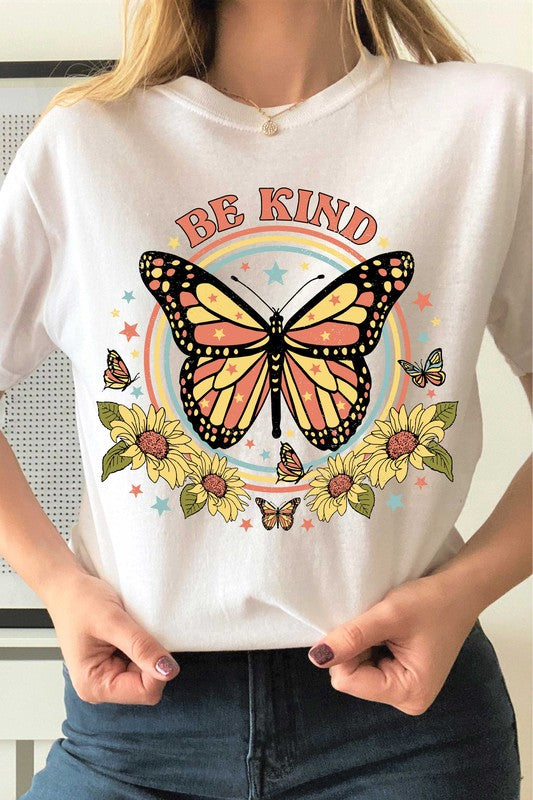 BE KIND BUTTERFLY GRAPHIC T-SHIRT