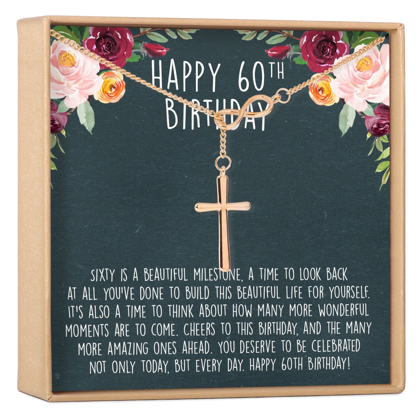 60th Birthday Necklace, Multiple Styles