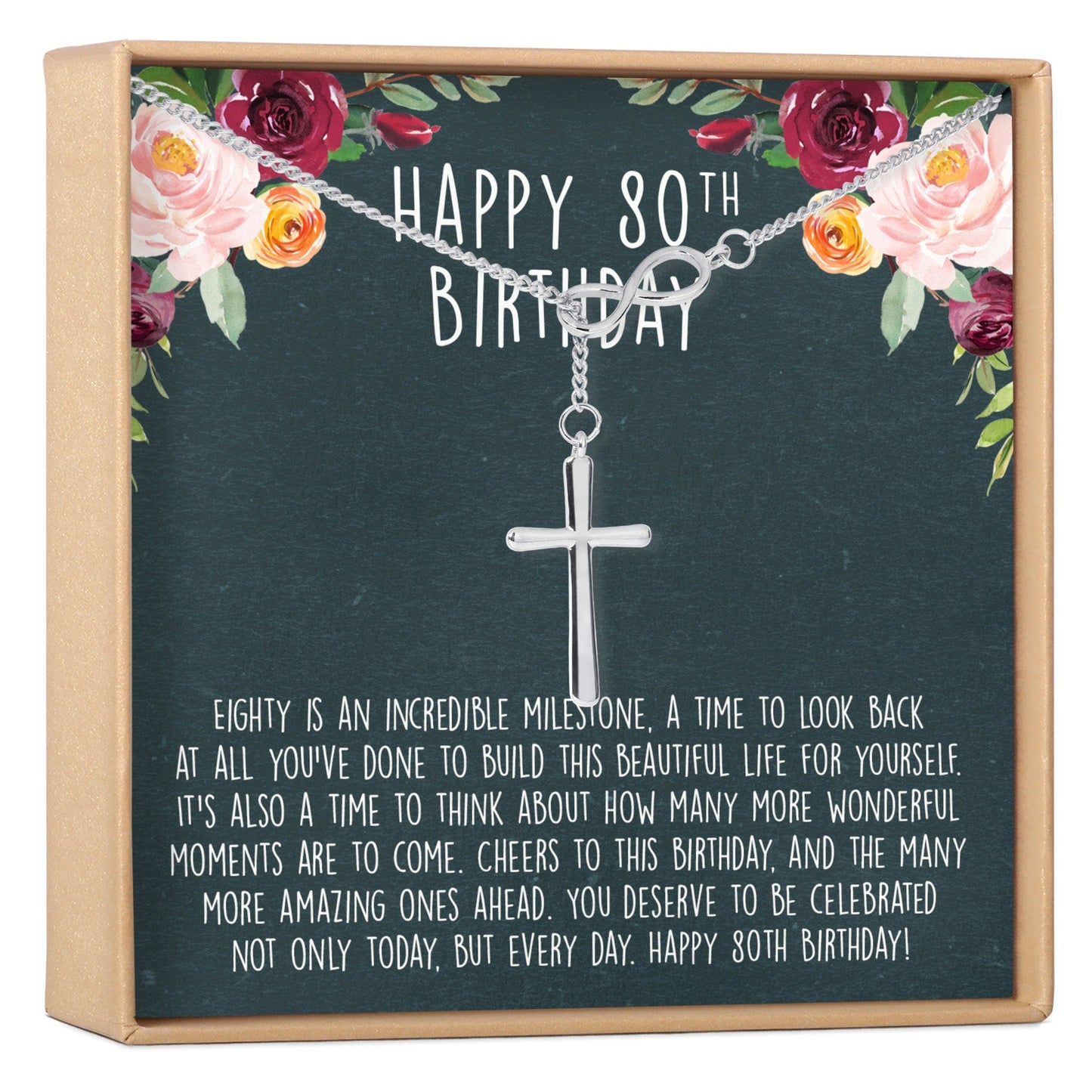 80th Birthday Necklace, Multiple Styles