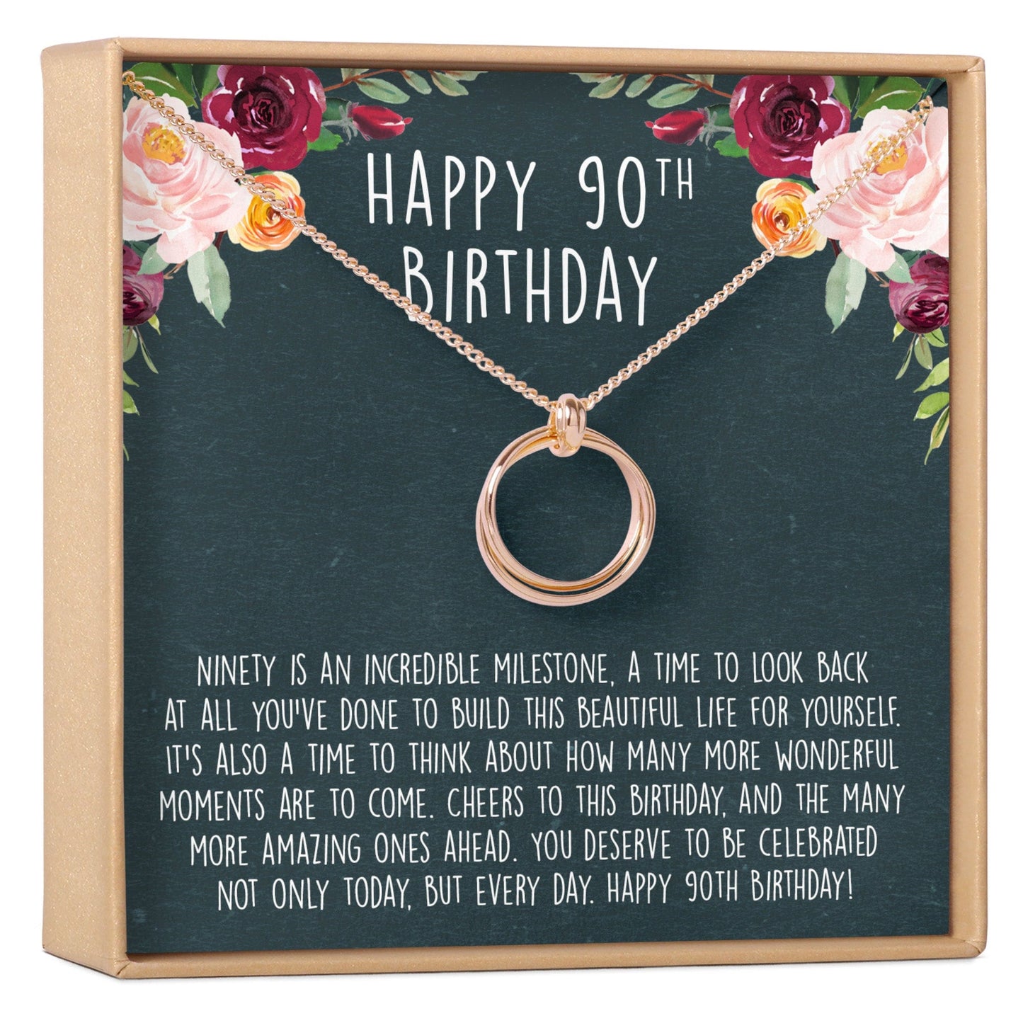 90th Birthday Necklace, Multiple Styles