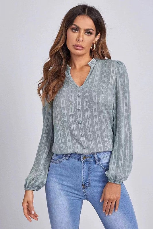 Long Sleeve Sheer Blouse | Modern Boutique Fashion