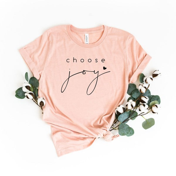 Choose Joy Heart Short Sleeve Graphic Tee