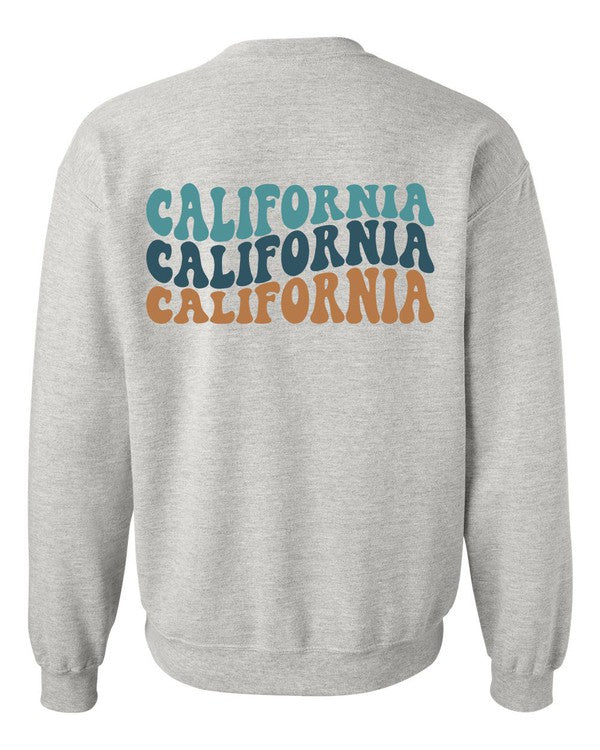 Colorful Groovy California Crewneck Sweatshirt