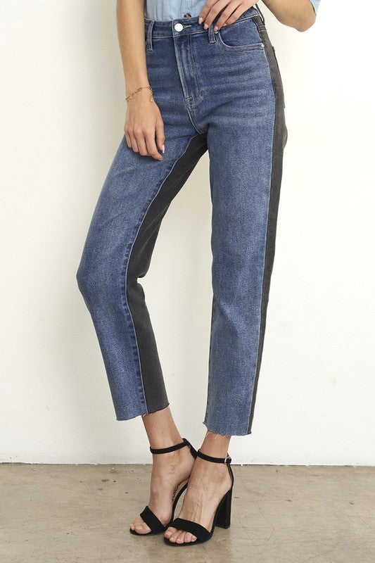 Black Denim Combo Jeans | Modern Boutique Fashion