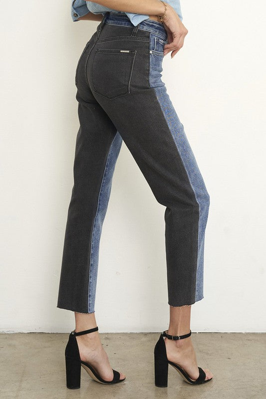 Black Denim Combo Jeans | Modern Boutique Fashion