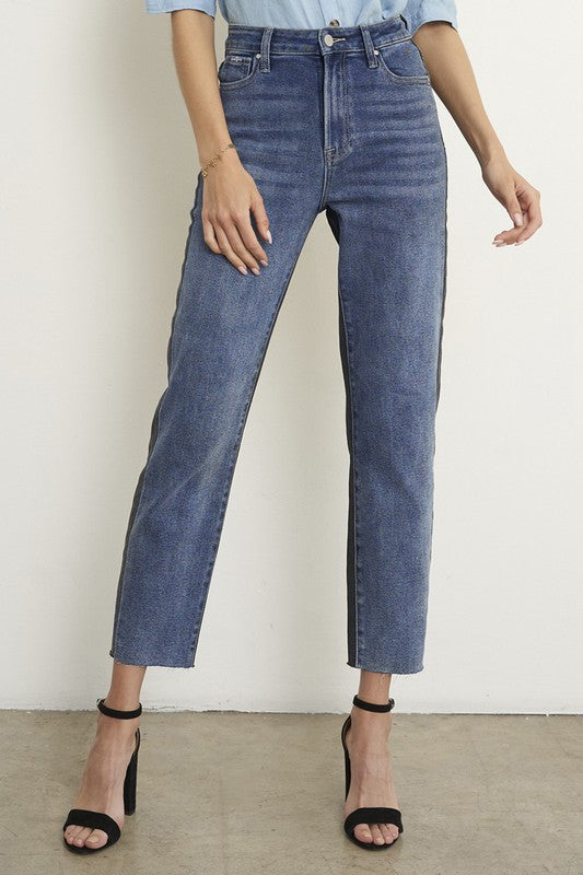 Black Denim Combo Jeans | Modern Boutique Fashion