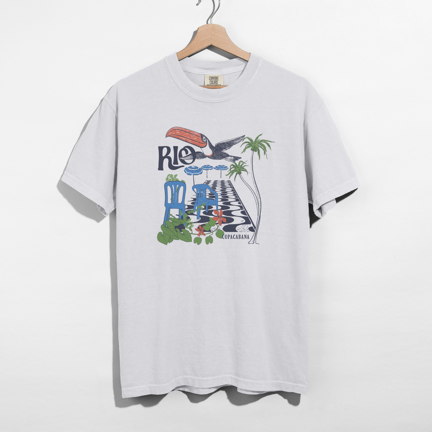 Rio Copacabana Graphic Tee | Vintage Brazil Travel Shirt