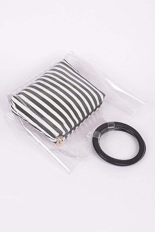 2 In 1 Clear Transparent Stadium Bag Set