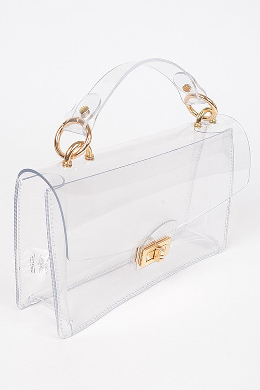 Clear PVC Crossbody Swing Stadium Bag