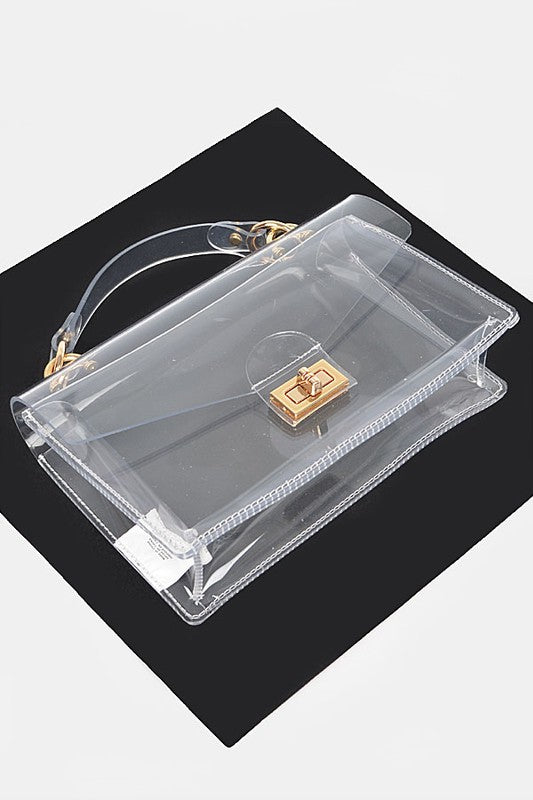 Clear PVC Crossbody Swing Stadium Bag