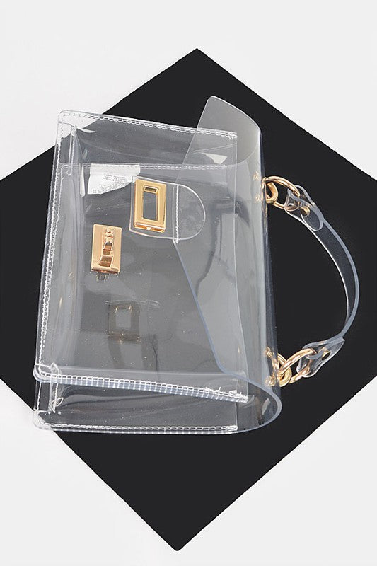 Clear PVC Crossbody Swing Stadium Bag