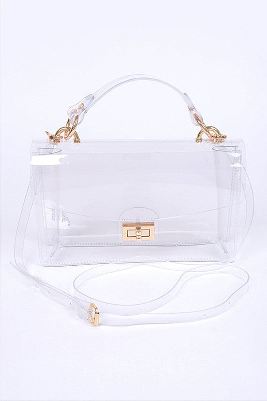 Clear PVC Crossbody Swing Stadium Bag