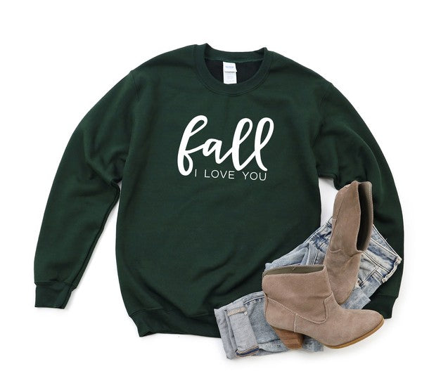 Fall I Love You Graphic Sweatshirt