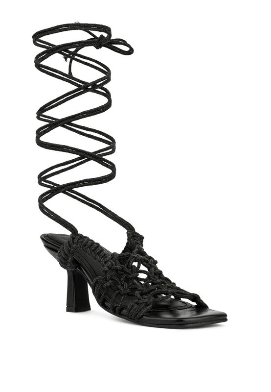 BEROE Braided Handcrafted Lace Up Sandal