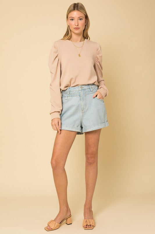 Long Sleeve Top W/ Puff