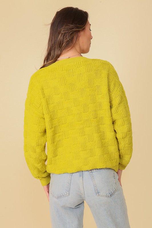 Basket Weave Pattern Sweater