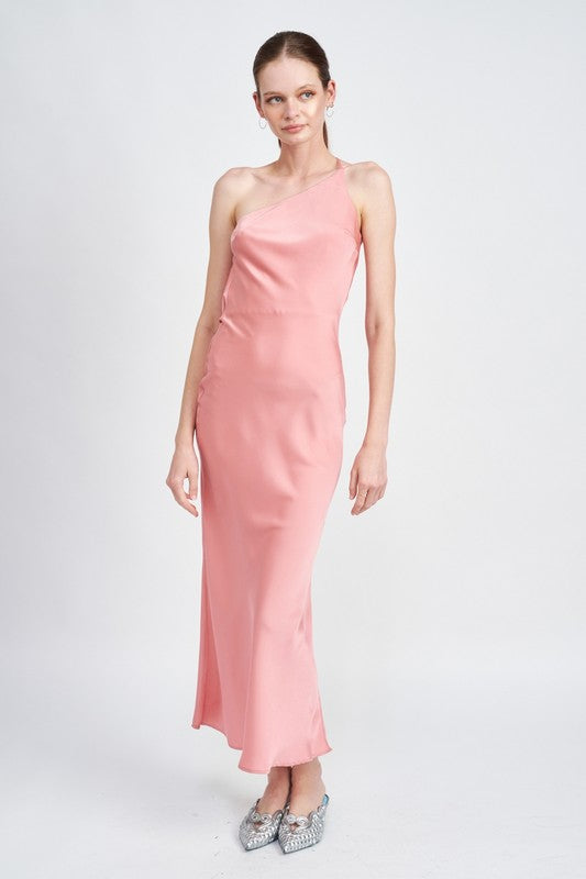 SATIN MAXI BIAS DRESS